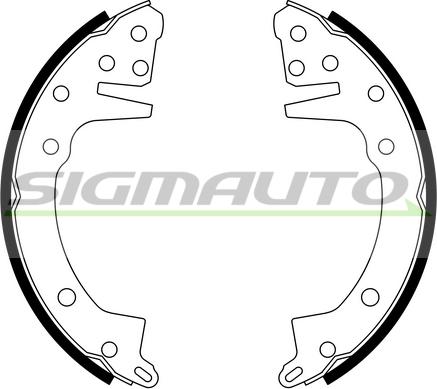 SIGMAUTO SFA811 - Комплект тормозных колодок, барабанные autospares.lv