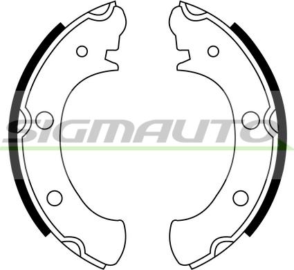 SIGMAUTO SFA880 - Комплект тормозных колодок, барабанные autospares.lv