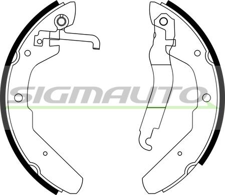 SIGMAUTO SFA552 - Комплект тормозных колодок, барабанные autospares.lv