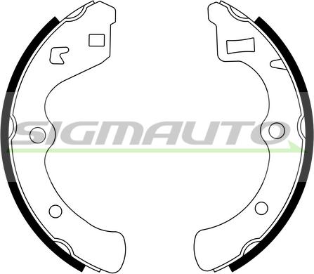 SIGMAUTO SFA703 - Комплект тормозных колодок, барабанные autospares.lv