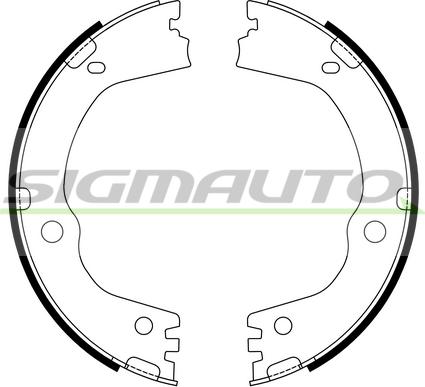 SIGMAUTO SFB107 - Комплект тормозов, ручник, парковка autospares.lv