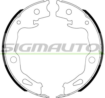 SIGMAUTO SFB117 - Комплект тормозов, ручник, парковка autospares.lv