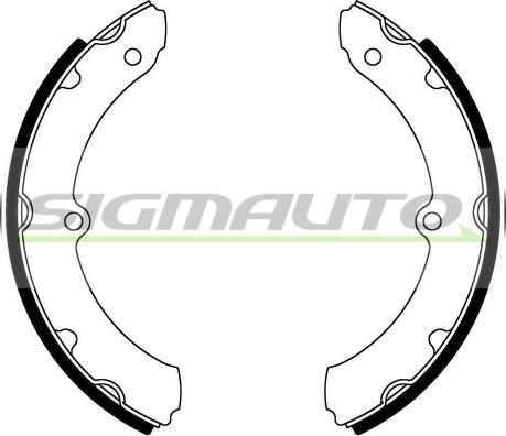 SIGMAUTO SFA990 - Комплект тормозных колодок, барабанные autospares.lv