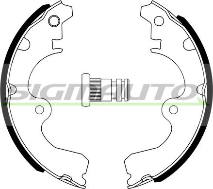 SIGMAUTO SFA946 - Комплект тормозных колодок, барабанные autospares.lv