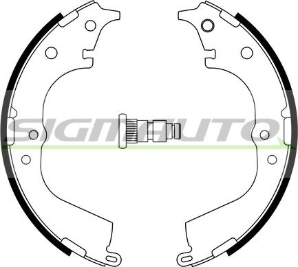 SIGMAUTO SFA941 - Комплект тормозных колодок, барабанные autospares.lv