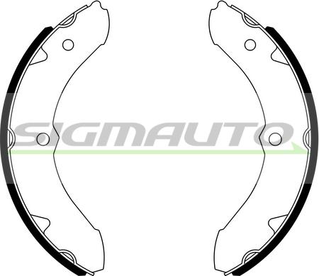 SIGMAUTO SFA942 - Комплект тормозных колодок, барабанные autospares.lv