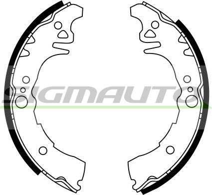 SIGMAUTO 2957 - Комплект тормозных колодок, барабанные autospares.lv