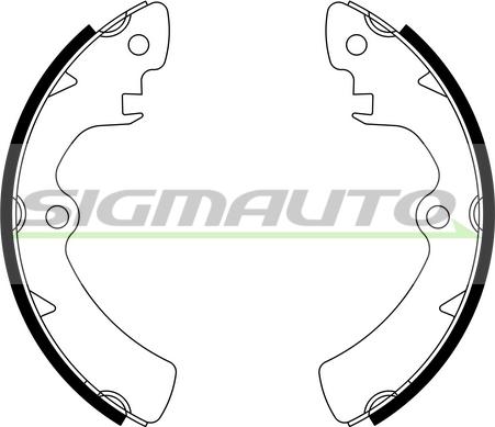 SIGMAUTO SFA904 - Комплект тормозных колодок, барабанные autospares.lv