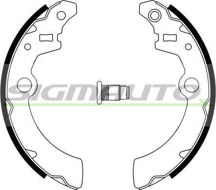 SIGMAUTO SFA918 - Комплект тормозных колодок, барабанные autospares.lv