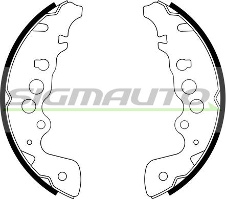 SIGMAUTO SFA913 - Комплект тормозных колодок, барабанные autospares.lv