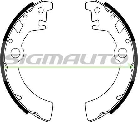 SIGMAUTO SFA917 - Комплект тормозных колодок, барабанные autospares.lv