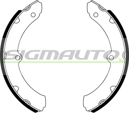 SIGMAUTO SFA983 - Комплект тормозных колодок, барабанные autospares.lv