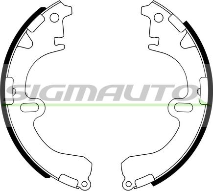 SIGMAUTO SFA932 - Комплект тормозных колодок, барабанные autospares.lv