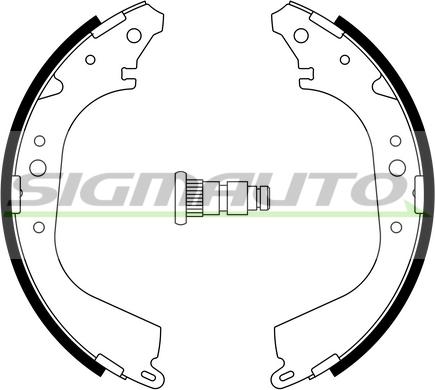 SIGMAUTO SFA937 - Комплект тормозных колодок, барабанные autospares.lv