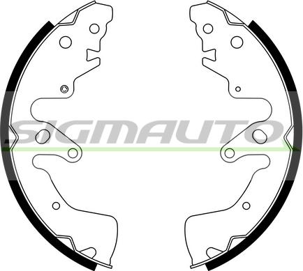 SIGMAUTO SFA924 - Комплект тормозных колодок, барабанные autospares.lv