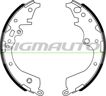 SIGMAUTO SFA972 - Комплект тормозных колодок, барабанные autospares.lv