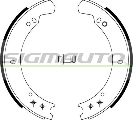 SIGMAUTO SFA434 - Комплект тормозных колодок, барабанные autospares.lv