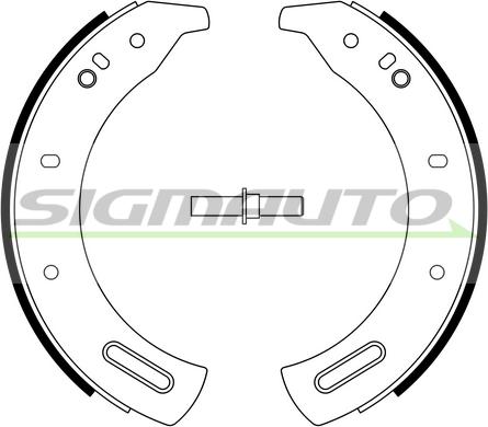 SIGMAUTO SFA432 - Комплект тормозных колодок, барабанные autospares.lv