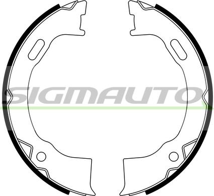 SIGMAUTO SFA428 - Комплект тормозов, ручник, парковка autospares.lv