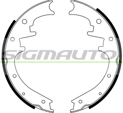 SIGMAUTO SFA423 - Комплект тормозных колодок, барабанные autospares.lv