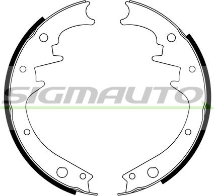 SIGMAUTO SFA422 - Комплект тормозных колодок, барабанные autospares.lv