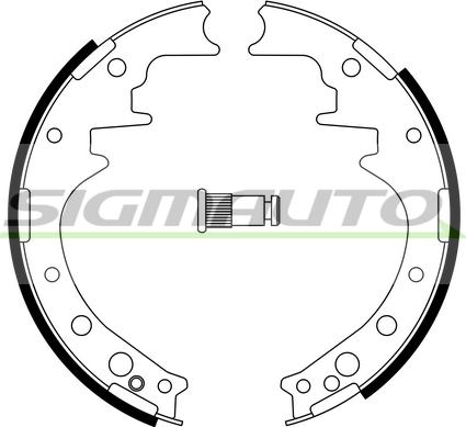 SIGMAUTO SFA554 - Комплект тормозных колодок, барабанные autospares.lv