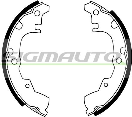 SIGMAUTO SFA664 - Комплект тормозных колодок, барабанные autospares.lv