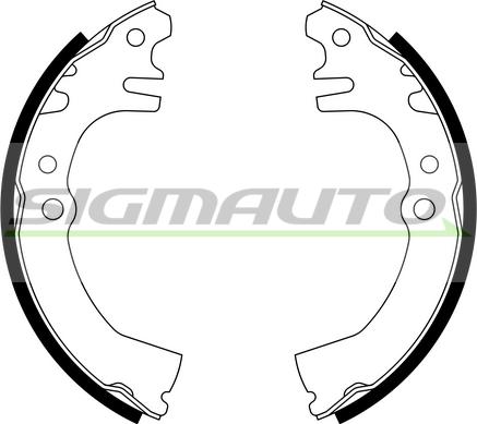 SIGMAUTO SFA680 - Комплект тормозных колодок, барабанные autospares.lv