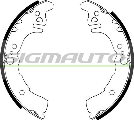 SIGMAUTO 2681 - Комплект тормозных колодок, барабанные autospares.lv