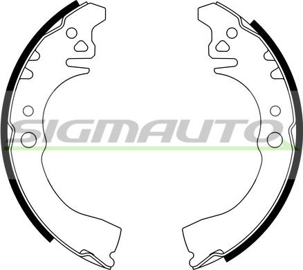 SIGMAUTO SFA676 - Комплект тормозных колодок, барабанные autospares.lv