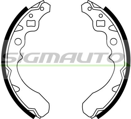 SIGMAUTO SFA670 - Комплект тормозных колодок, барабанные autospares.lv