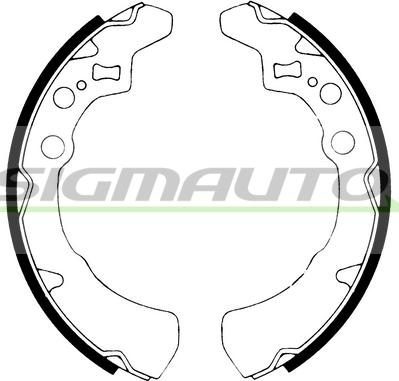 SIGMAUTO SFA671 - Комплект тормозных колодок, барабанные autospares.lv