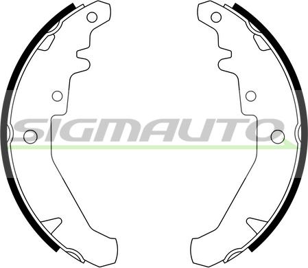 SIGMAUTO SFA182 - Комплект тормозных колодок, барабанные autospares.lv