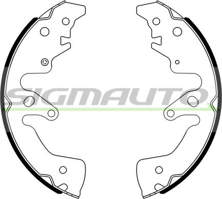 SIGMAUTO SFA895 - Комплект тормозных колодок, барабанные autospares.lv