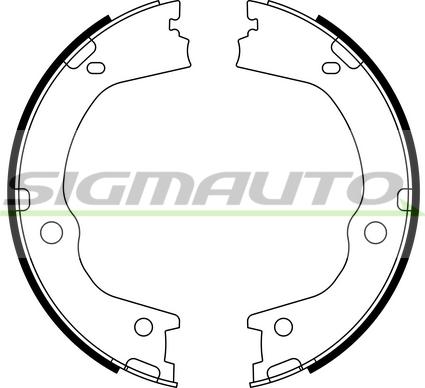 SIGMAUTO SFA898 - Комплект тормозов, ручник, парковка autospares.lv