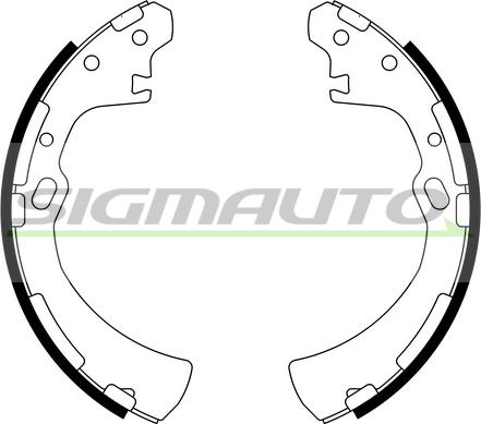 SIGMAUTO SFA849 - Комплект тормозных колодок, барабанные autospares.lv