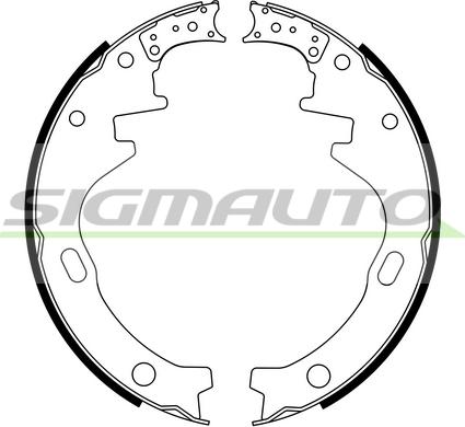 SIGMAUTO SFA848 - Комплект тормозных колодок, барабанные autospares.lv