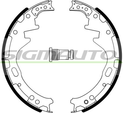 SIGMAUTO SFA857 - Комплект тормозных колодок, барабанные autospares.lv