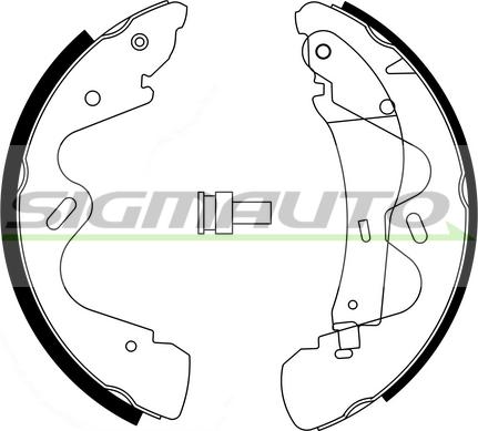 SIGMAUTO SFA865 - Комплект тормозных колодок, барабанные autospares.lv