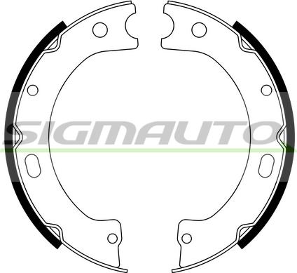 SIGMAUTO SFA868 - Комплект тормозов, ручник, парковка autospares.lv