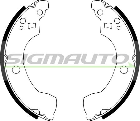 SIGMAUTO SFA867 - Комплект тормозных колодок, барабанные autospares.lv