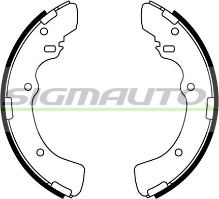 SIGMAUTO SFA819 - Комплект тормозных колодок, барабанные autospares.lv