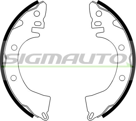 SIGMAUTO SFA810 - Комплект тормозных колодок, барабанные autospares.lv