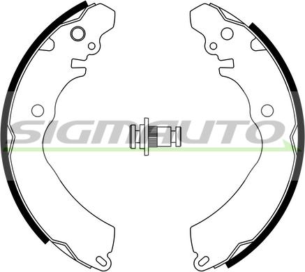 SIGMAUTO SFA818 - Комплект тормозных колодок, барабанные autospares.lv