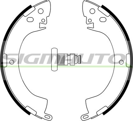 SIGMAUTO SFA813 - Комплект тормозных колодок, барабанные autospares.lv