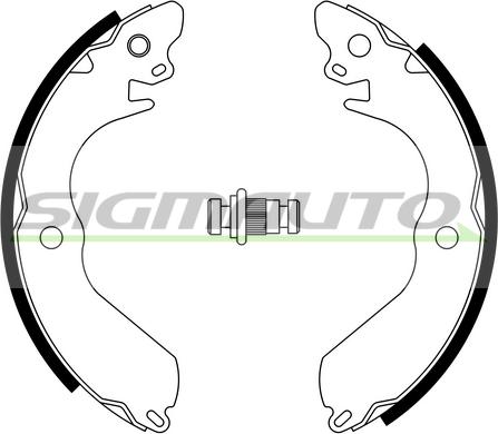 SIGMAUTO SFA817 - Комплект тормозных колодок, барабанные autospares.lv