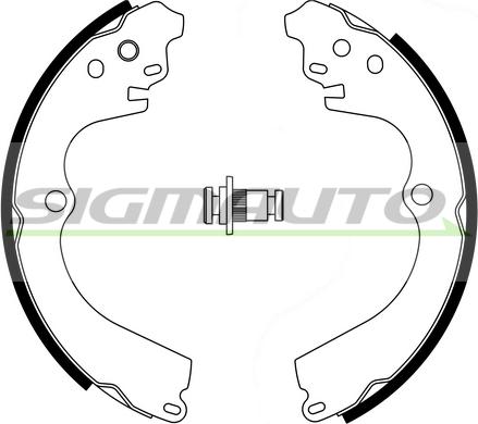 SIGMAUTO SFA884 - Комплект тормозных колодок, барабанные autospares.lv