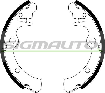 SIGMAUTO SFA883 - Комплект тормозных колодок, барабанные autospares.lv