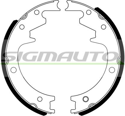 SIGMAUTO SFA835 - Комплект тормозных колодок, барабанные autospares.lv