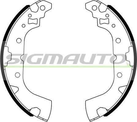 SIGMAUTO SFA836 - Комплект тормозных колодок, барабанные autospares.lv